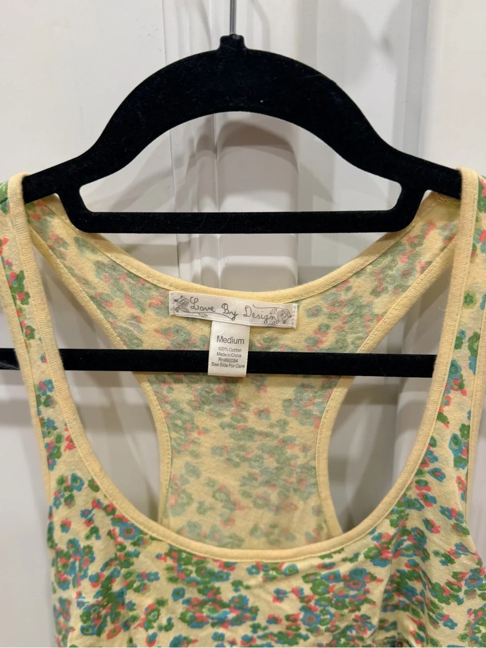 Love By Design Yellow Floral Ruffle Tank Top - Picture 2 of 4